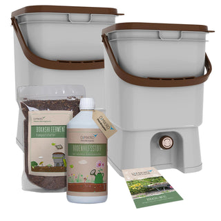 Kit de démarrage seau Bokashi Duo + 1L extrait de Bokashi