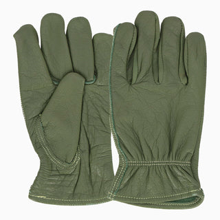 Gant de jardinage en cuir vert