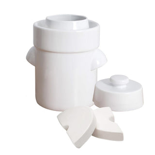 Pot à choucroute blanc 5 L (pierres incluses)