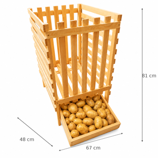 Caisse à pommes de terre en bois 50 kg